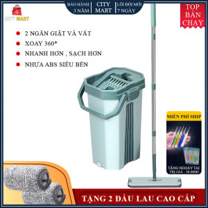Cây lau nhà tự vắt thông minh nhỏ gọn cao cấp tặng kèm bông lau thay thế chổi lau nhà tự vắt thông minh xoay 360