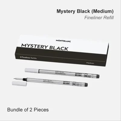 MontBlanc Fineliner Pen Refill Medium (Bundle of 2pcs) Mystery Black / Royal Blue