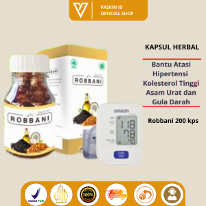 Robbani Kapsul Herbal Ori - Obat Kolesterol paling Ampu - Atasi Asam Urat Hipertensi Original Bpom