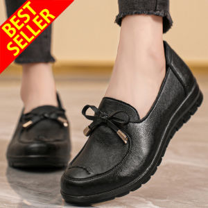 QINGSHUI Sepatu kulit kasual wanita.Sepatu wanita berkualitas tinggi.Sepatu Kenyamanan Wanita.sepatu datar wanita. sepatu kantor.sepatu kerja.sepatu wanita terbaru