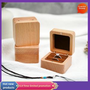 Graceful Wood Wedding Ring Gift Boxes Bags Case Packaging for Jewelry Ring Necklace Holder Organizer Box