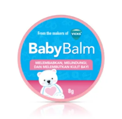 vicks balsem baby 8gr untuk usia 8bln keatas membantu menghangatkan tubuh pada kulit bayi