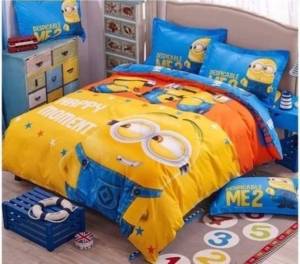 (ส่งฟรีเคอรี่)ชุดเครื่องนอน สติซ ฮีโร่ มาเวล  ลายมินเนี่ยน ลาบูบู้ ขนาด 6 ฟุต/ 5 ฟุต / 3.5 ฟุต ครบชุด 6 ชิ้น ผ้าปูที่นอน + ผ้านวม  ลายการ์ตูน