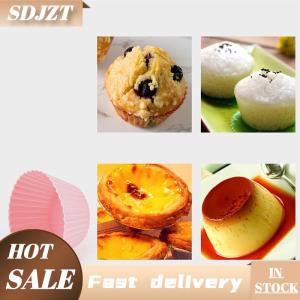 SDJZT 7 cái lốc Silicone bánh cup hình tròn muffin cupcake nướng khuôn Nhà Bếp Nấu Ăn Cung cấp bánh trang trí công cụ