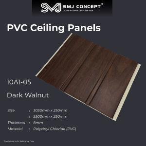 SMJ CONCEPT® PVC Ceiling Wall Panel 3050mm x 25mm x 25mm (ALL) | Fluted Panel Ceiling Panel 3 Waves