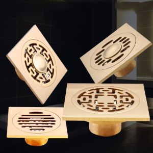 SADSAF Brass Floor Drains Removable Anti-odor Floor Hair Catcher Universal Waterproof Bathroom Drainage Bathroom Shower Accessories