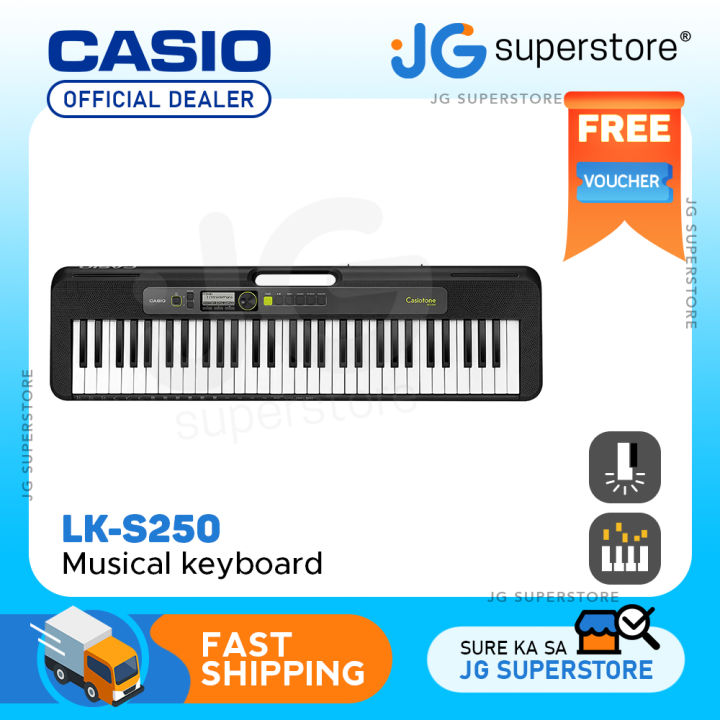 Casio LK-S250-FA 61 Keys Slim Lighting Digital Piano Keyboard with