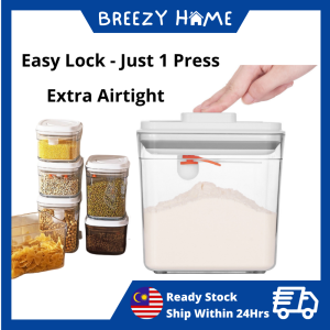 Airtight Milk Powder Container Portable Baby Food Storage Container Bekas Stackable Seal Box Large Capacity Easy Lock