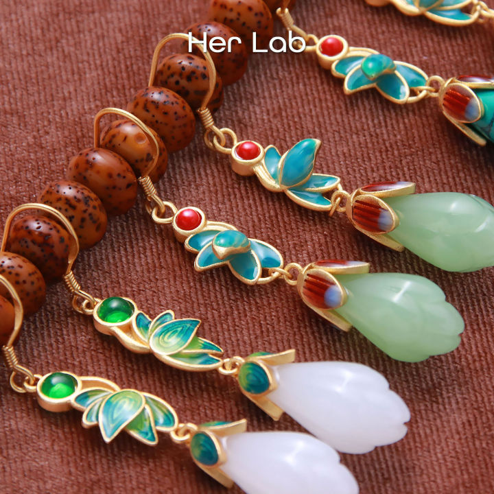 Her Lab Jewelry | Cổ điển phong cách Trung Quốc men thủ công của phụ nữ ...