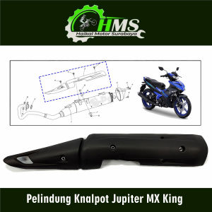 Pelindung Knalpot Jupiter MX King - Cover Tutup Tameng Pengaman Panas Exhaust Kenalpot Muffler