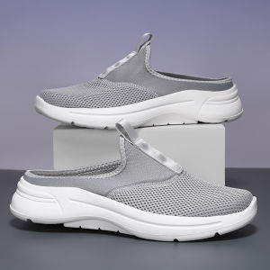 Large Size 48 New Mesh Half-Slipper Large Size Casual Shoes For Men Spring Breathable Half-Slipper Sandals Closed-Toe Slippers For Men