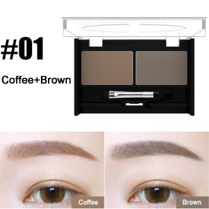 EXCES DIY Portable 2 Color Palette Beauty Waterproof Eyebrow Enhancer Eyebrow Powder Nasal Shadow Makeup Tools