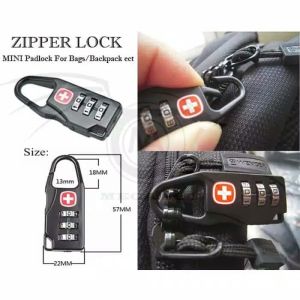 Gembok Kode Password Untuk Koper/Ransel/Tas Logo Swiss Zipper Lock Perlengkapan Haji dan Umroh