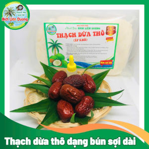 THẠCH DỪA THÔ ÉP KHÔ DẠNG BÚN SỢI DÀI TẶNG KÈM HƯƠNG_LOẠI TÚI 500GR