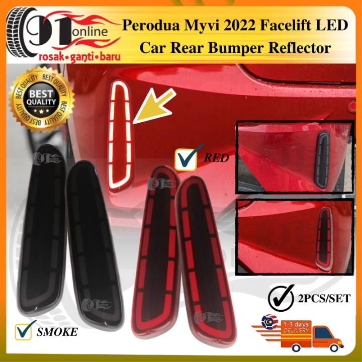 Perodua Myvi 2022 Facelift LED Car Rear Bumper Reflector LED Light Rear ...