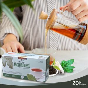 Teh Celup Daun Dewa Minuman Kesehatan Herbal Tazakka 20 Kantung