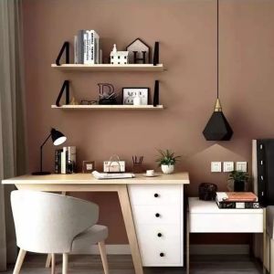 Terbaru Wallpaper Sticker Dinding Kamar Dan Ruang Tamu Motif Polos Coklat Ukuran 45CM X 8METER