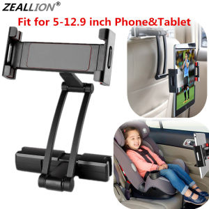 Zeallion Aluminum Tablet Phone Stand Car Holder for iPad Air Mini 2 3 4 Pro Back Seat Headrest 5-13 Inch Smartphone for iPhone Samsung Huawei Vivo Oppo Xiaomi