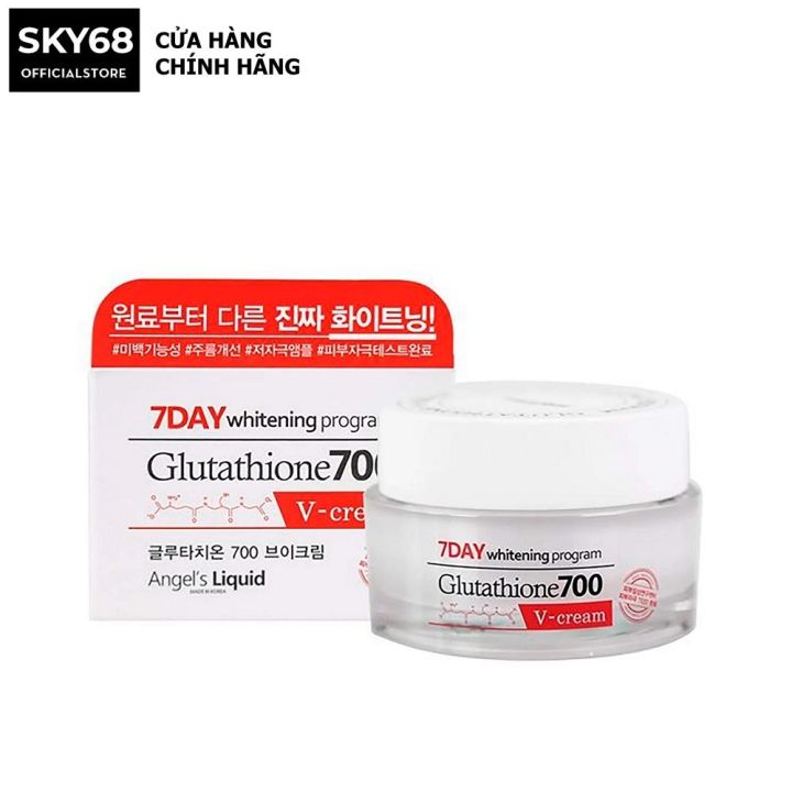 Kem Dưỡng Da Angels Liquid 7Day Whitening Program Glutathione 700 V-Cream 50ml Kem Dưỡng Da Cho Da Nhạy Cảm Kem Dưỡng Da Chống Lão Hóa - Lazada