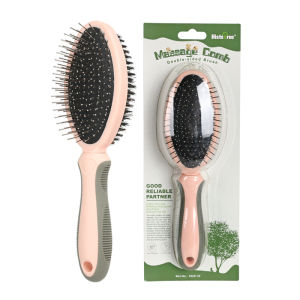 Pet Double Sided Comb Grooming Tool Pet Slicker Brush Dog Hair Brush for Dogs and Cats Long Hair Pets Grooming Comb for Removing Shedding Tangles and Dead Undercoat