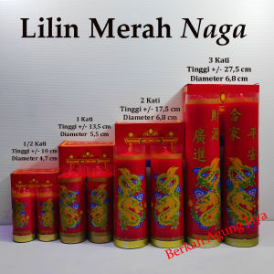Lilin Merah Naga isi 2 Pcs
