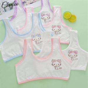 ChoiFoo [จัดส่งภายใน 2-3 วัน] Girls Pure Cotton Underwear Girl 9-12 Years Old Developmental Period Bra Vest Cute Cartoon Vest Cool And Breathable Girls Bra For Summer Soft Comfortable Cool Breathable Bra Vest