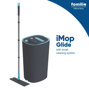 Familia iMop Glide | Flat Microfiber Mop with Bucket for Floor