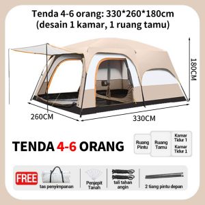 AZ enda luar ruangan 8-12 orang /Tenda luar ruangan/Tenda camping besar/Tenda piknik luar ruangan