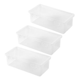 2/3Pcs Hard Pencil Case High Capacity Pencil Box Water Resistant Clear Pen Case for Colored Pencil Marker Brush