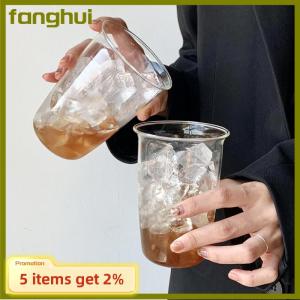 fanghui Coffee Cup Curled Latte Cups Household Drinkware Juice Milk Simple Mug Transparent Water Bottles ware Cups Coffeeware
