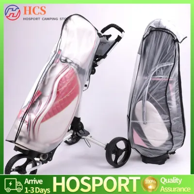 【HCS】PVC Golf Bag Rain Cover Transparent Dustproof Golf Bag Protector Waterproof Golf Rain Bag for Golf Push Carts& Golf Club