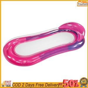 【24 hours delivery】 PVC Inflatable Hammock Bed Foldable Inflat Air Mattress Leak Proof Nozzle Waterproof Wear Resistant Swimming Pool Accessories