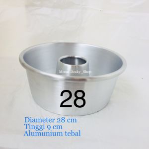 Loyang tulban  28 cm tinggi 9 cm/Loyang tulban pres tanpa sambungan/Loyang kue/Anti Lengket/loyang bolu/cetakan kue/alat baking/alat dapur/alumunium/bisa cod