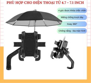Hot 2023 - Gía Đỡ - Kẹp Điện Thoại Gắn Gương Hậu Xe Máy Có Ô Che Mưa  Nắng Chống Lóa  Chống Cướp Giật Cực Kì Chắc Chắn