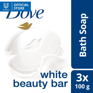 DOVE BAR SOAP WHITE BEAUTY BAR 100G x3