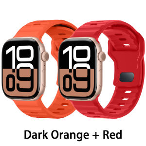 2 Pack Silicone Straps for Smart Watch Bands 45mm 44mm 46mm 40mm 49mm 42mm 41mm 38mm Sport Bracelet for iwatch Series 10 9 SE 8 7 6 5 Ultra 2