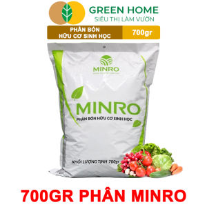 Mua 5 tặng 1 - Phân Bón Hữu Cơ Greenhome Minro Bao 700g Sinh Học Giúp Cây Khoẻ Ổn Định Sai Hoa Đậu Trái