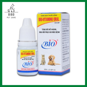 BIO VITAMINO ORAL - Dạng uống giúp bổ sung vitamin tăng sức đề kháng cho thú cưng chai 10ml