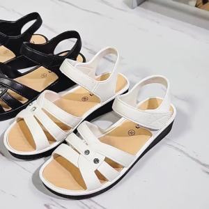 [Free Shipping] Moms Sandals Casual Summer Shoes for Middle-Aged and Elderly Women Flat Non-Slip Soft Sole Comfortable for Grandma