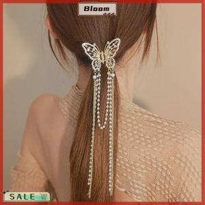 Follow Get New[Bloom Z] New Rhinestone Butterfly Tassel Hairpin Korean Simple Side Clip Liu Hai Clip Shark Hairpin Hair Accessories Women
