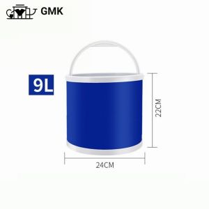 ถังน้ำพับได้ ถังน้ำพับได้ ถังใส่น้ำแบบพกพา ไม่ซับน้ำ ถังน้ำล้างรถ ถังใส่น้ำ ถังใส่ของ พับเก็บได้ G2606