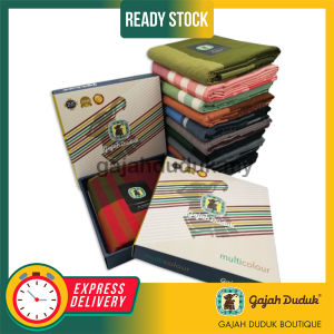 KAIN PELIKAT EKSKLUSIF GAJAH DUDUK MULTICOLOUR ✅Boleh Pilih Warna (Medium - 4000 Benang)