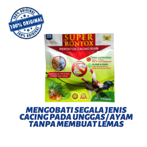 SUPER RONTOK - isi 6 kapsul obat cacing ayam