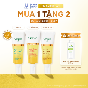 Kem chống nắng Simple UV Fuild mỏng nhẹ tàng hình 40ml
