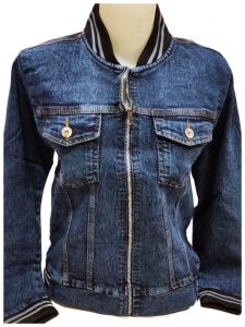 Jaket Wanita Jeans Bomber Snow Denim Tebal Terbaru Kekinian Murah