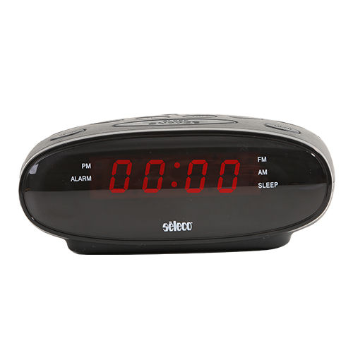 European brand alarm clock radio, with AM/FM digital LED display, with