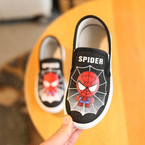 Slip On Kids Leisure Shoes Fashion Toddler Spider-Man Shoes For Baby Comfortable Mesh Canvas Shoes
