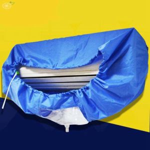 MNLXM สีฟ้า กันน้ำ ติดผนัง ซักผ้า ฝาครอบป้องกันฝุ่น ตัวป้องกันที่สะอาด ฝาครอบเครื่องปรับอากาศ ฝาครอบทำความสะอาด