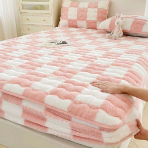 Ga Trải Giường Cao Cấp Bằng Lông Cừu San Hô Dày Dặn Một Mảnh Ghép Nối Một Mảnh