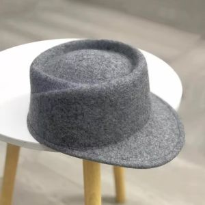MILDGLOW 100% len Mũ cao cho phụ nữ Có thể điều chỉnh Ấm áp Mũ len Thời trang Thanh lịch Mũ Fedora Mùa thu mùa đông